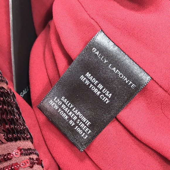 💎🔥SALLY LAPOINTE Striped Belted Sequined Pants - Picture 12 of 13